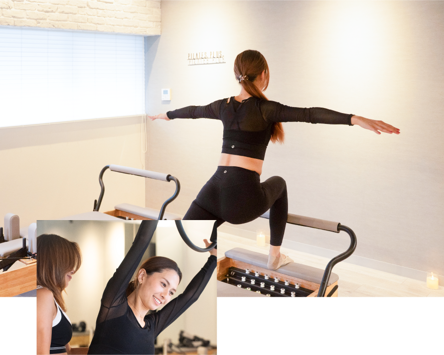 マシンピラティスのパーソナルレッスンの様子